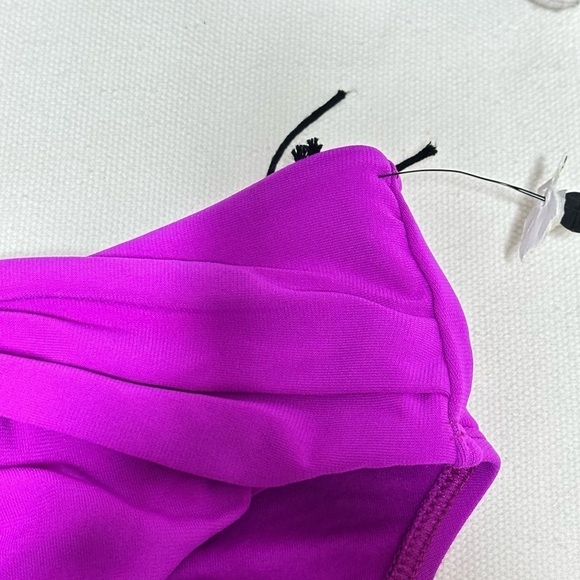 Robin Piccone size M Vibrant fuchsia Bikini Bottom Knotted Front Cheeky 3511 YF - Picture 3 of 9